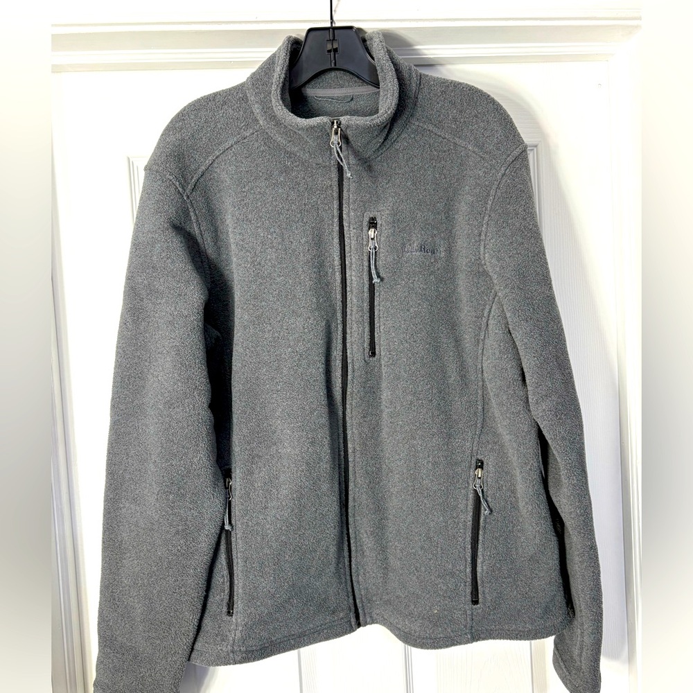 L.L. Bean Gray Performance Jacket Full-Zip Fleece